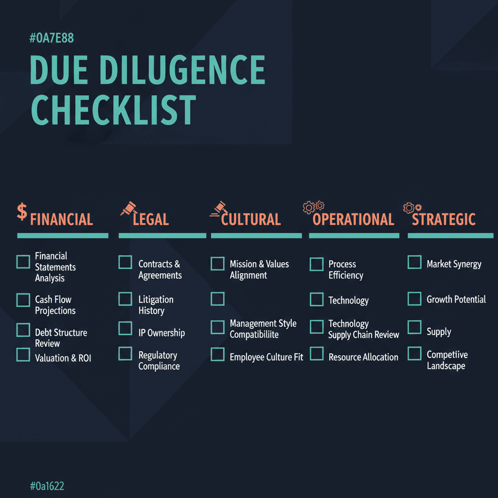 Checklist due diligence uman pentru parteneriate