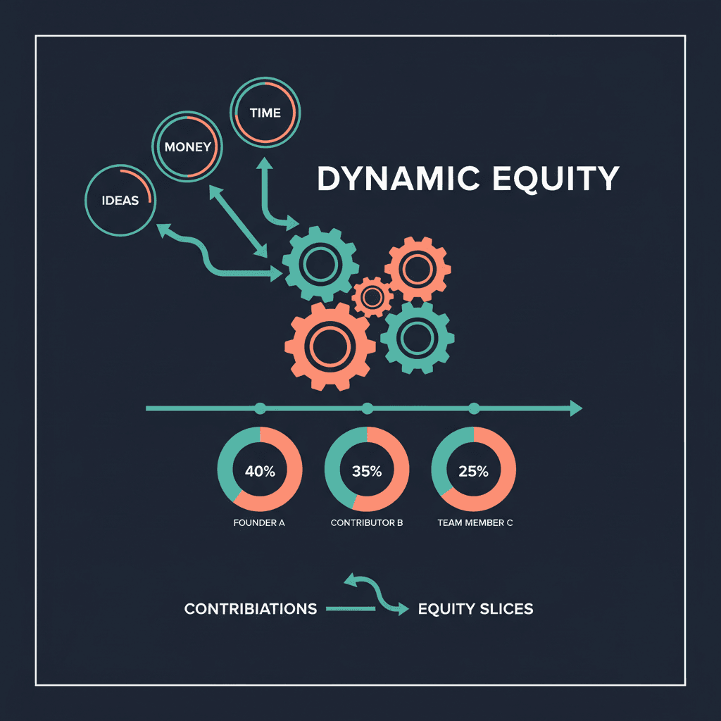 Diagrama modelului dinamic de equity split vs. modelul fix